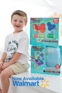 Young boy featured in Walmart influencer content promoting toys as part of a social media campaign.