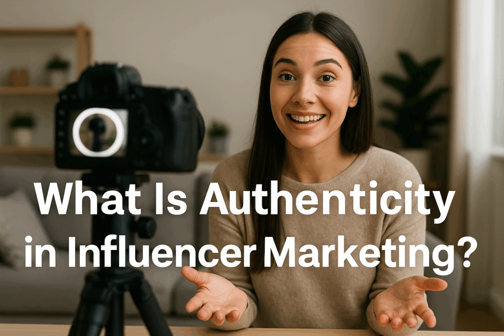 An influencer speaking to her audience 